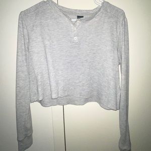 Cropped Henley Shirt